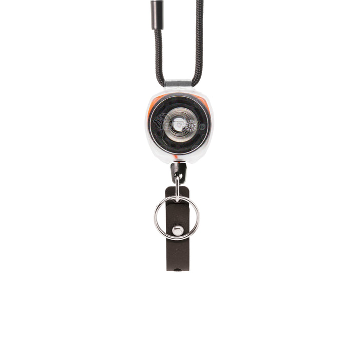 Super Duty ID Badge Holder with Lanyard for Healthcare and Office Professionals, Clear Sidekick Retractable Keychain with Color Cord by KEY-BAK