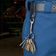 Bolt Snap Key Ring with Detachable Leather Strap
