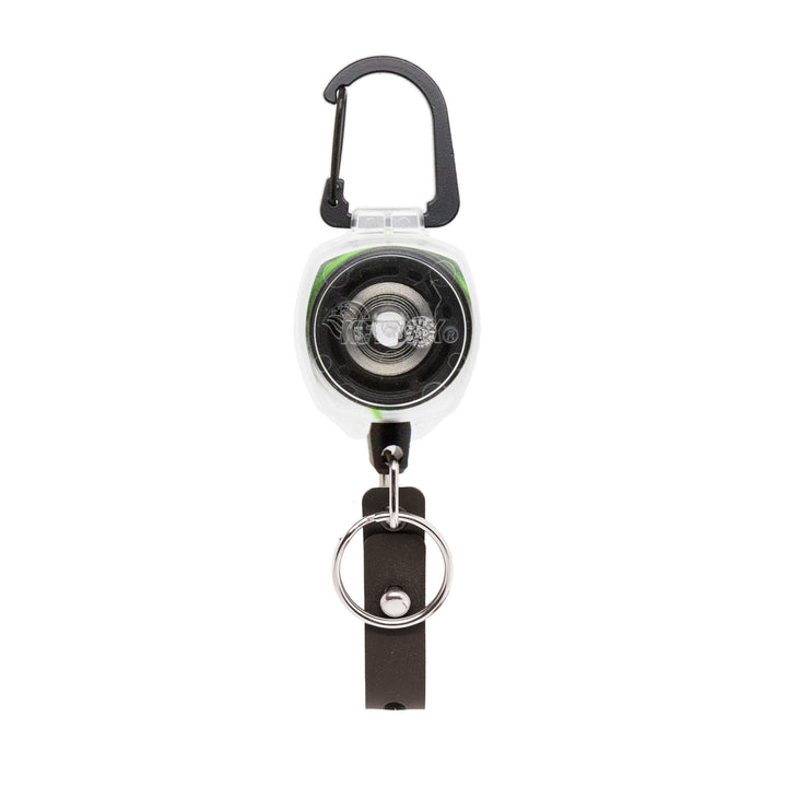 Super Duty ID Badge Holder for Healthcare and Office Professionals, Clear Sidekick Retractable Carabiner Keychain with Color Cord by KEY-BAK