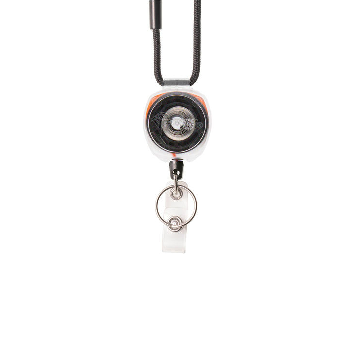 Healthcare and Office Professionals ID Badge Holder with Lanyard, Clear Sidekick Retractable Keychain with Color Cord by KEY-BAK