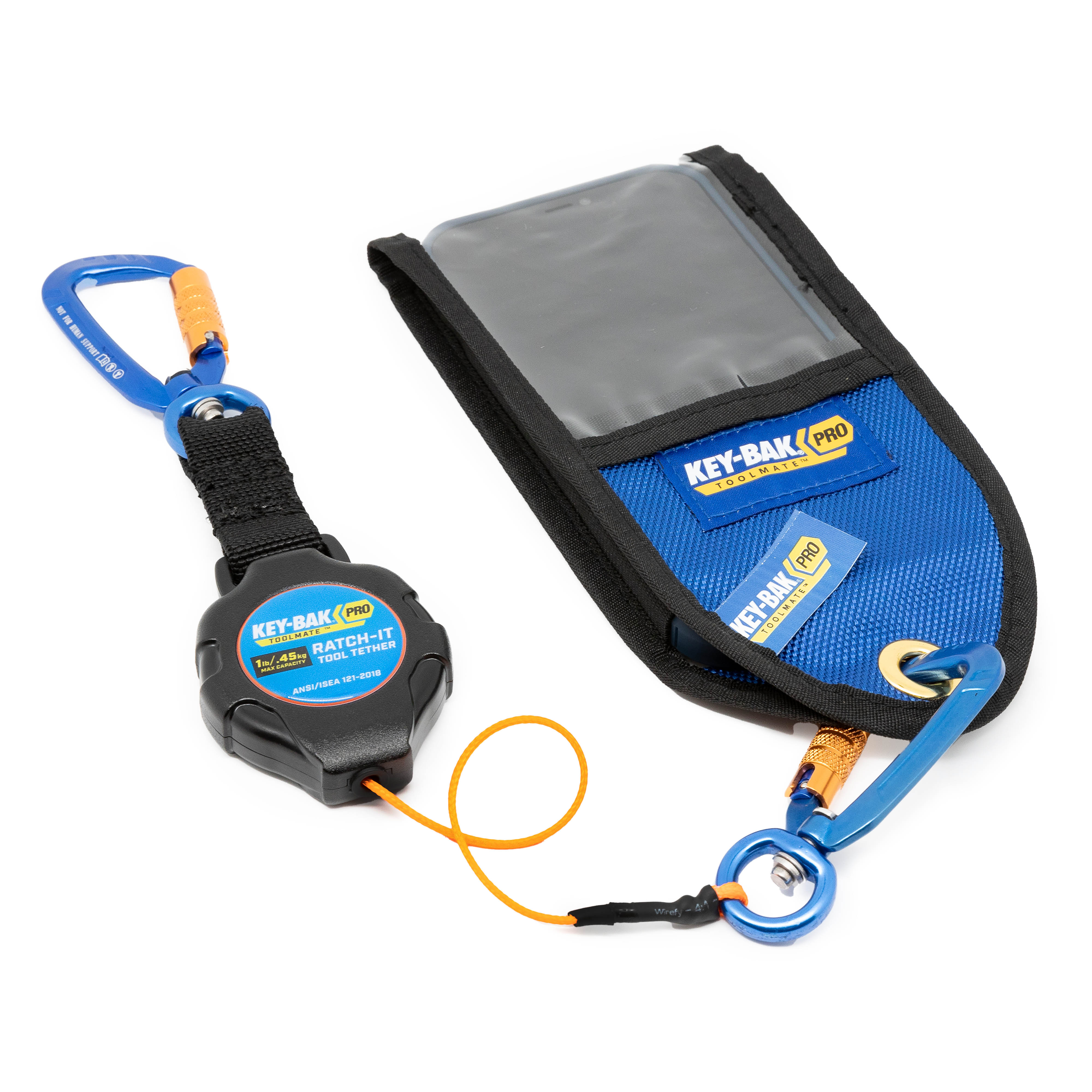 KEY-BAK Pro 1lb Toolmate Ratch-IT Tool Tether Retractor and XL Smart P