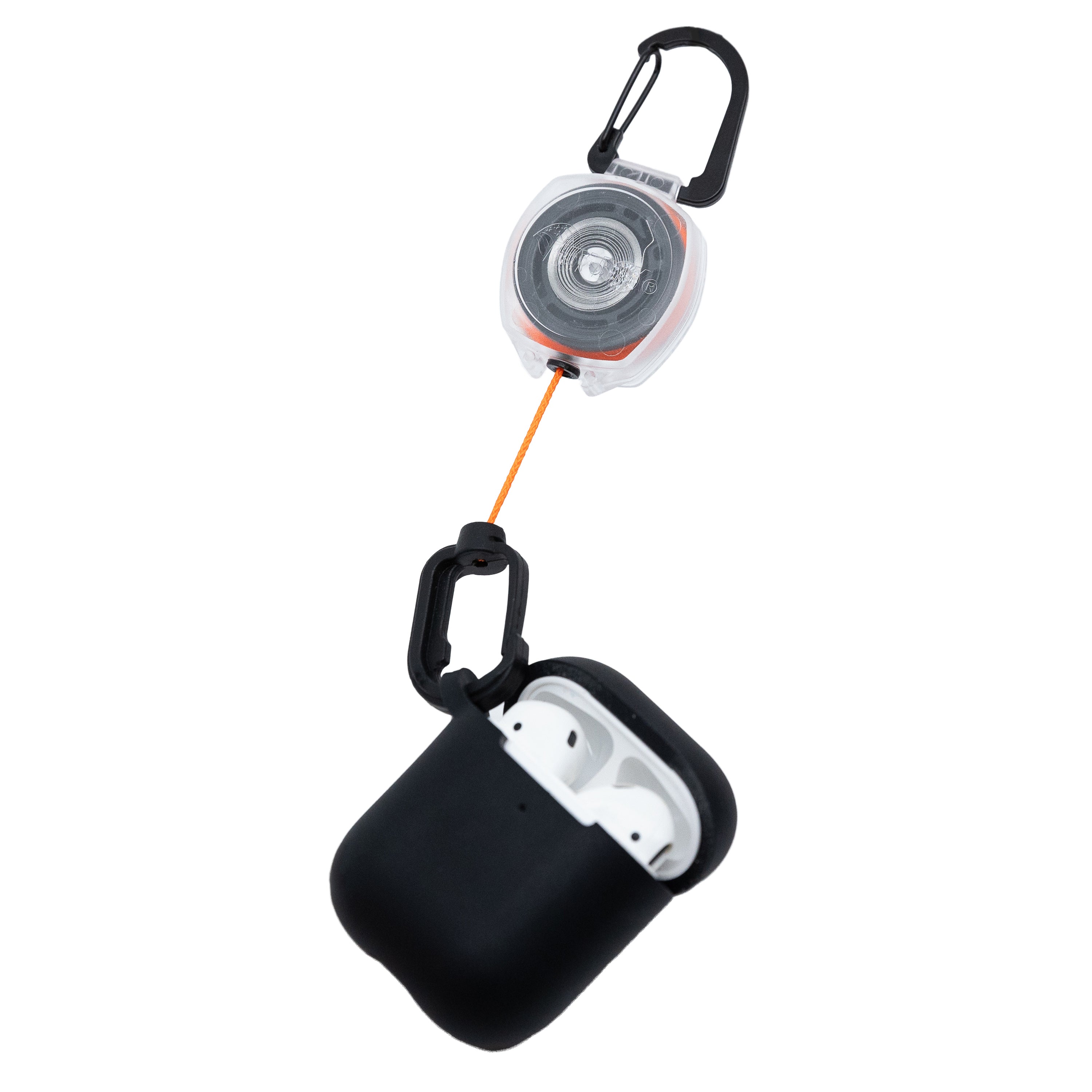 Pod Keeper Pro Retractor for Airpods & Earbuds Case Holder with 24" Long Cord Audio Accessory for Commuters, Travelers, Students, Gym-Goers, and Professionals - Thumbnail 3