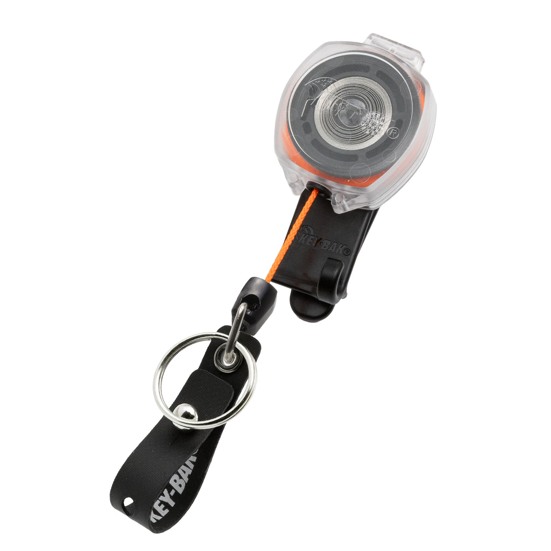 Super Duty Strap and Belt Clip Retractable Keychain with ID Badge Holder for Healthcare and Office Professionals, Sidekick® with Color Cord by KEY-BAK