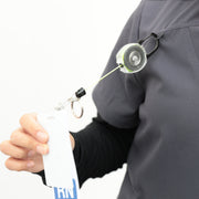 Clear Sidekick Retractable Carabiner Keychain with Color Cord and ID Badge Strap That Holds Up to 5 Keys and ID Badge