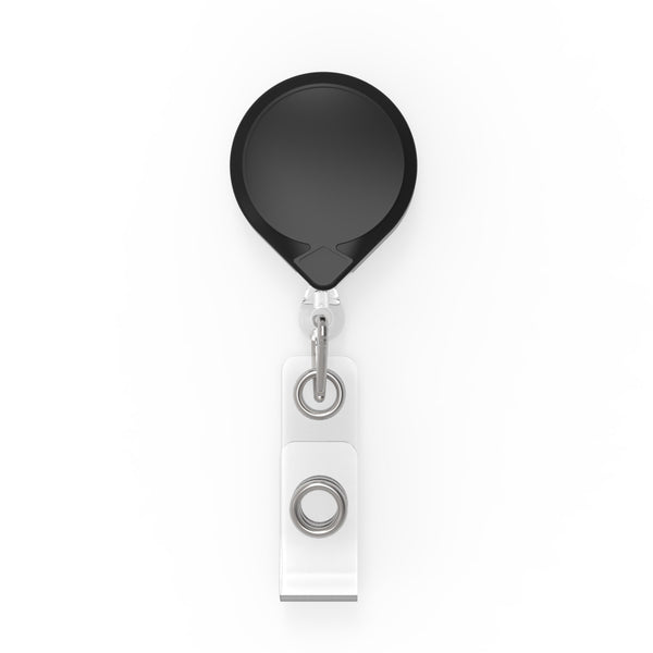 MINI-BAK Badge Reel With A Clip-On Or Belt Clip Attachment And Clear I.D. Badge Holder (5-Pack)