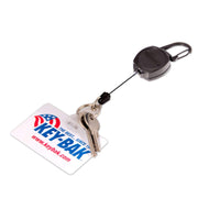 Sidekick Retractable Keychain & Badge Reel with Carabiner, Key Ring and Twist-Free Clear Vinyl I.D. Strap