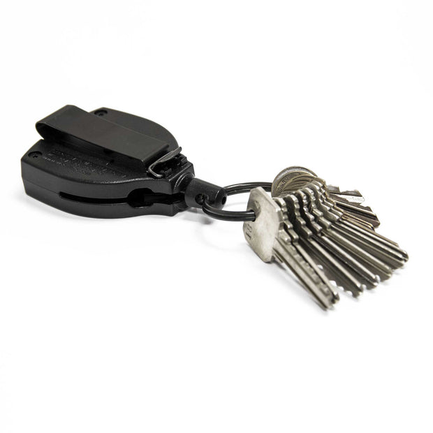 SUPER48 Plus Heavy Duty Retractable Keychain with Duty Belt Clip and Ball-Joint Key Ring Lock