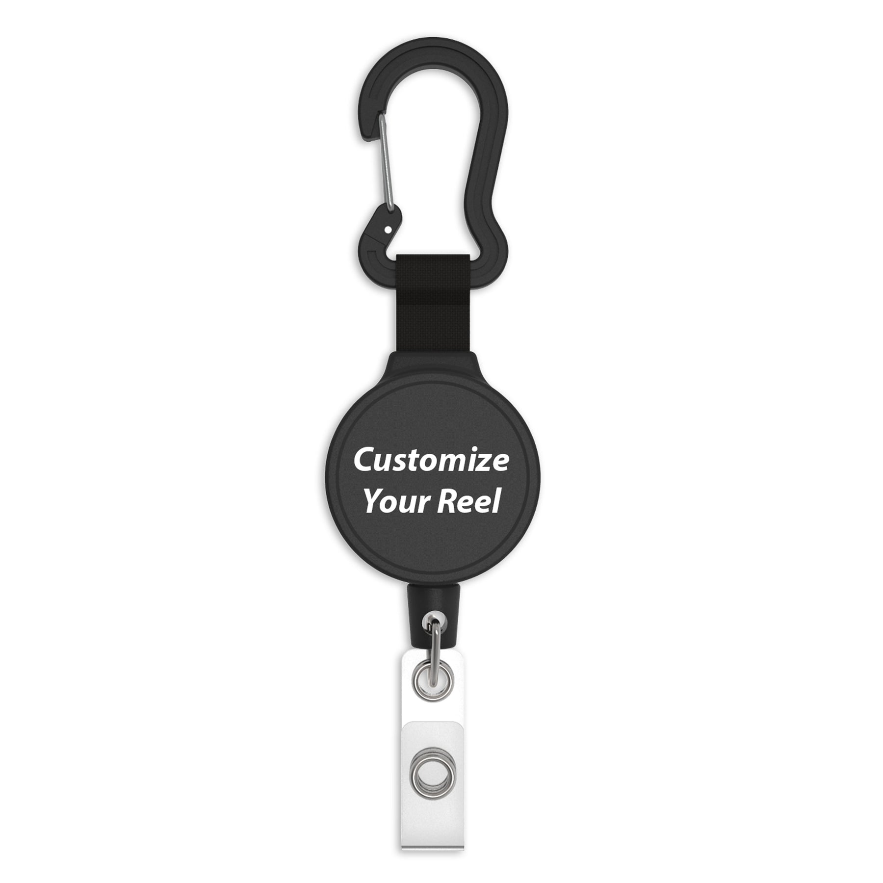 Heavy Duty Retracting Key Reel with Carabiner