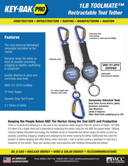 Tape Measure Jacket Tool Attachment and Retractable Tool Lanyard Combo