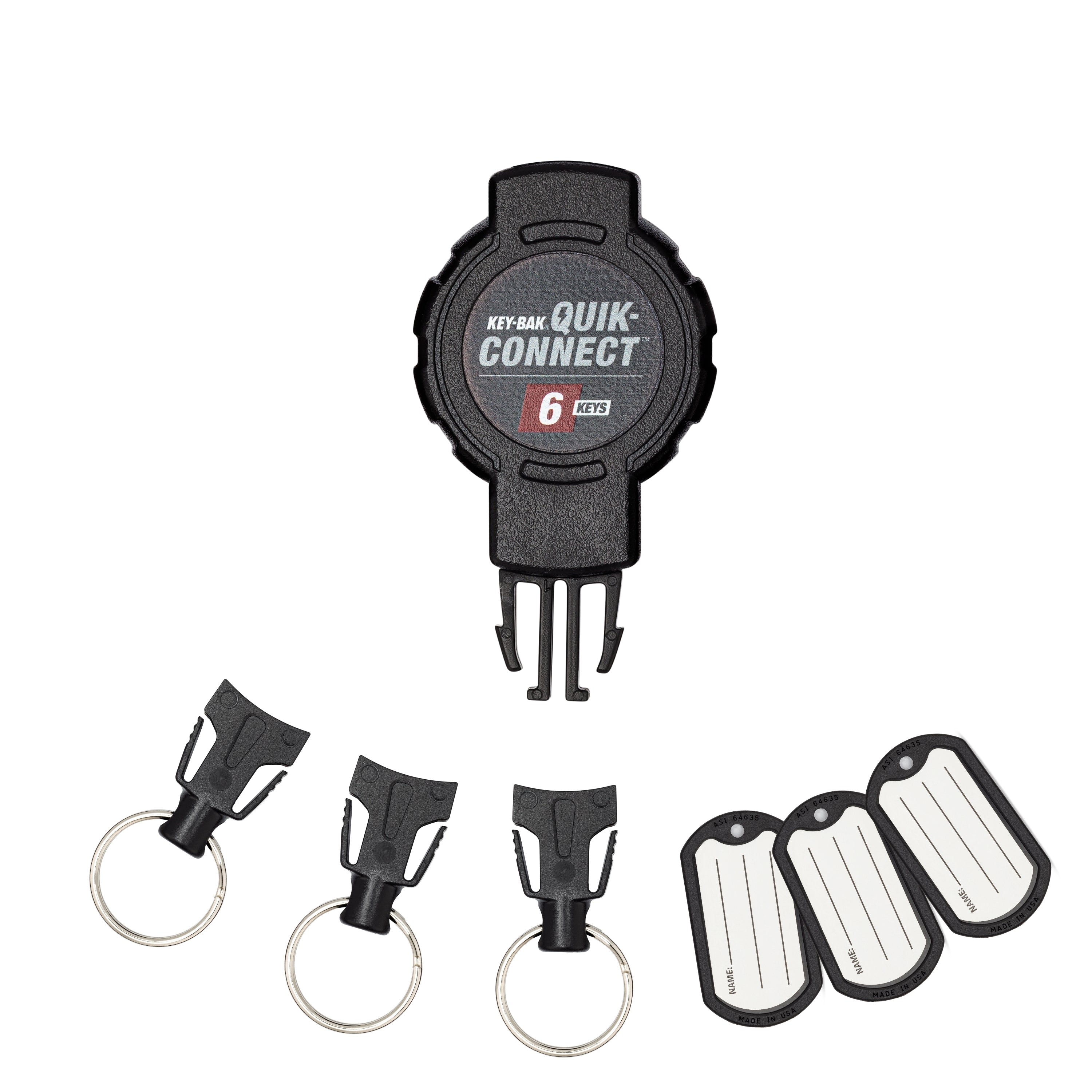 KEY-BAK Quik-Connect Key Management Removable and Retractable Keychain