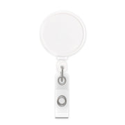 Retract-A-Badge Circle Badge Reel with Belt Clip and Clear Vinyl I.D. Strap (5-Pack)