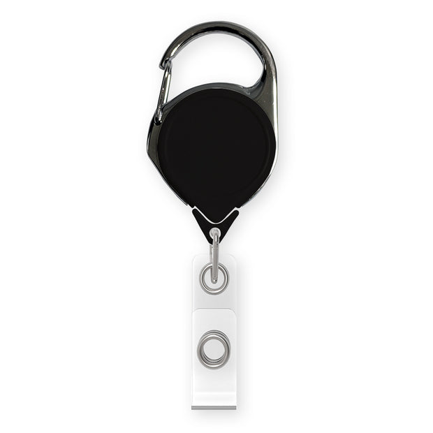 Retract-A-Badge Carabiner Badge Holder (5-Pack) Black