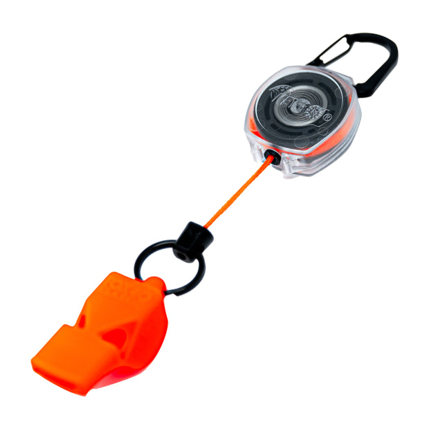 KEY-BAK Whistle Safe Retractable Keychain and Safety Whistle for Emergencies