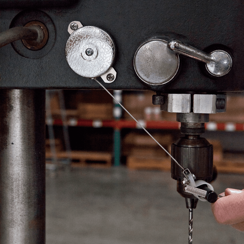Retractable Tether Using Industrial Retractable Stainless Steel Tether for Machinery Keys – KEY-BAK