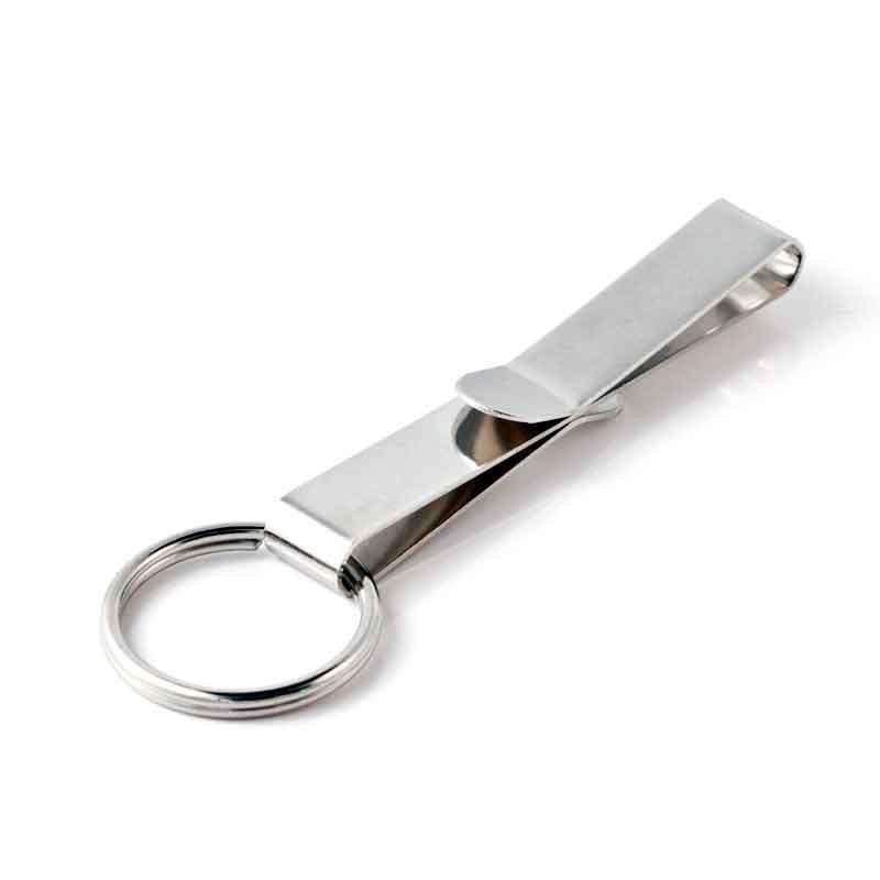 KEY-BAK Original Retractable Key Holder Keychain with a Black Front, Steel  Belt Clip, and Split Ring