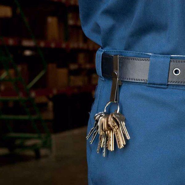 Key-Bak Key Holder, Belt Clip Key Accessory with Split Ring & Steel Belt Clip