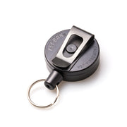 KEY-BAK MID6 Heavy Duty Retractable Keychain with Carabiner or Belt Clip That Holds Up to 10 Keys