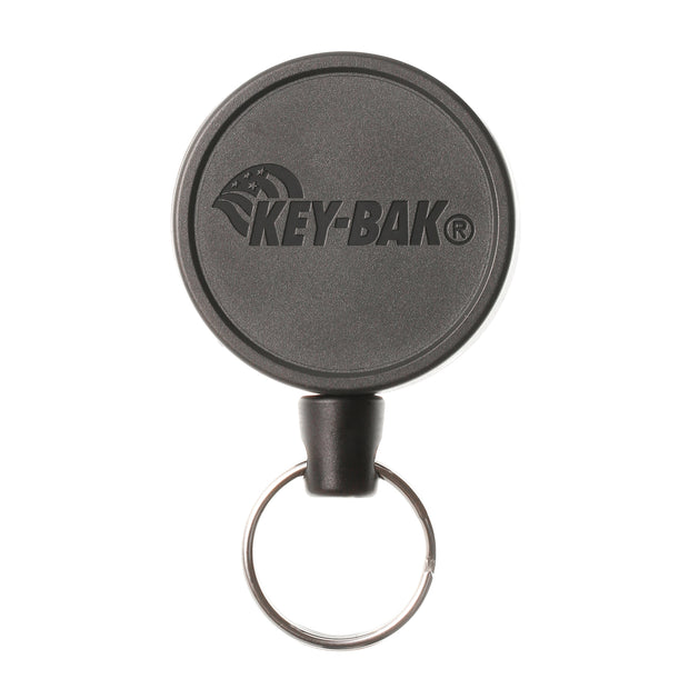 KEY-BAK MID6 Heavy Duty Retractable Keychain with Carabiner or Belt Clip That Holds Up to 10 Keys