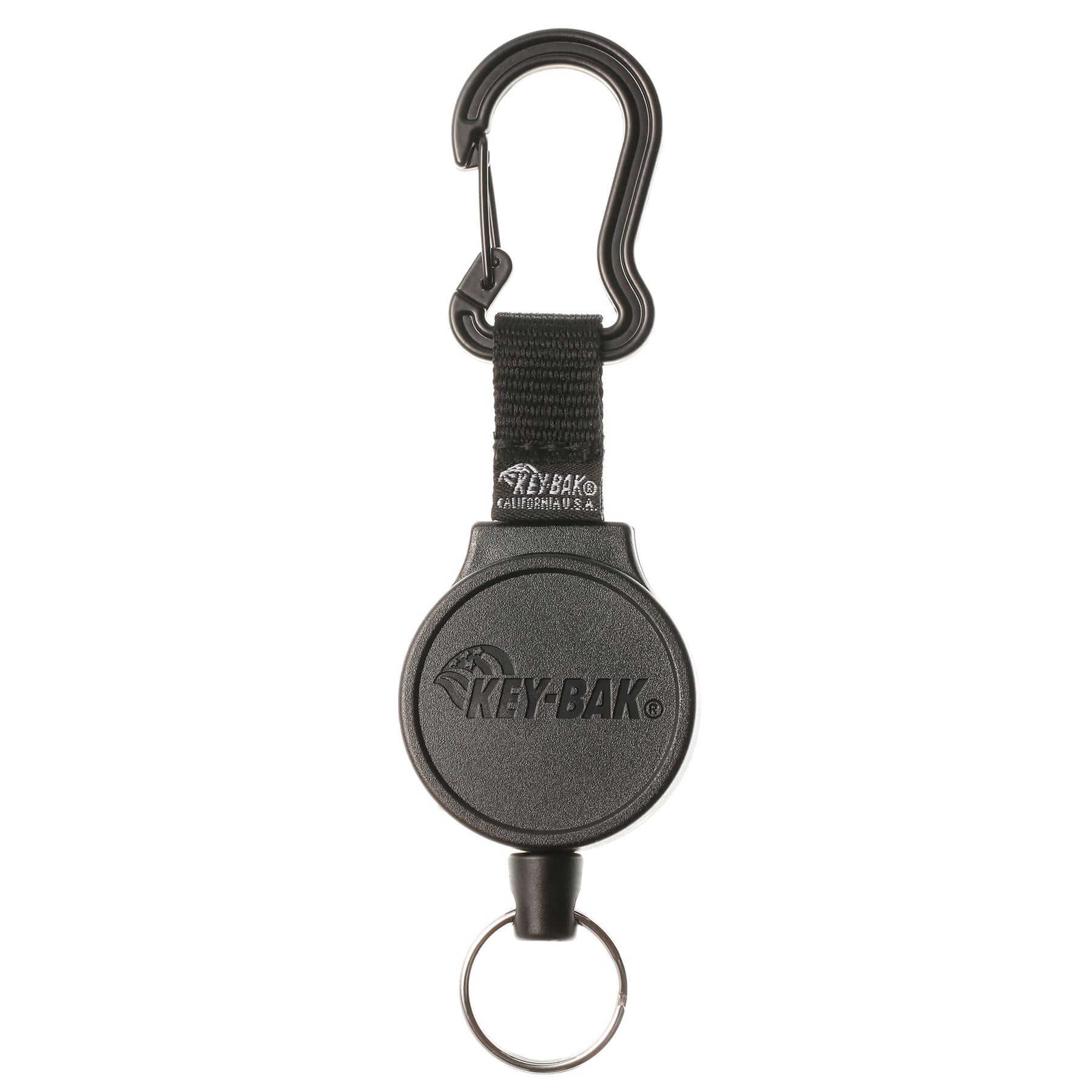 MID6: Heavy Duty Retractable Keychain Carabiner or Belt Clip Belt Clip