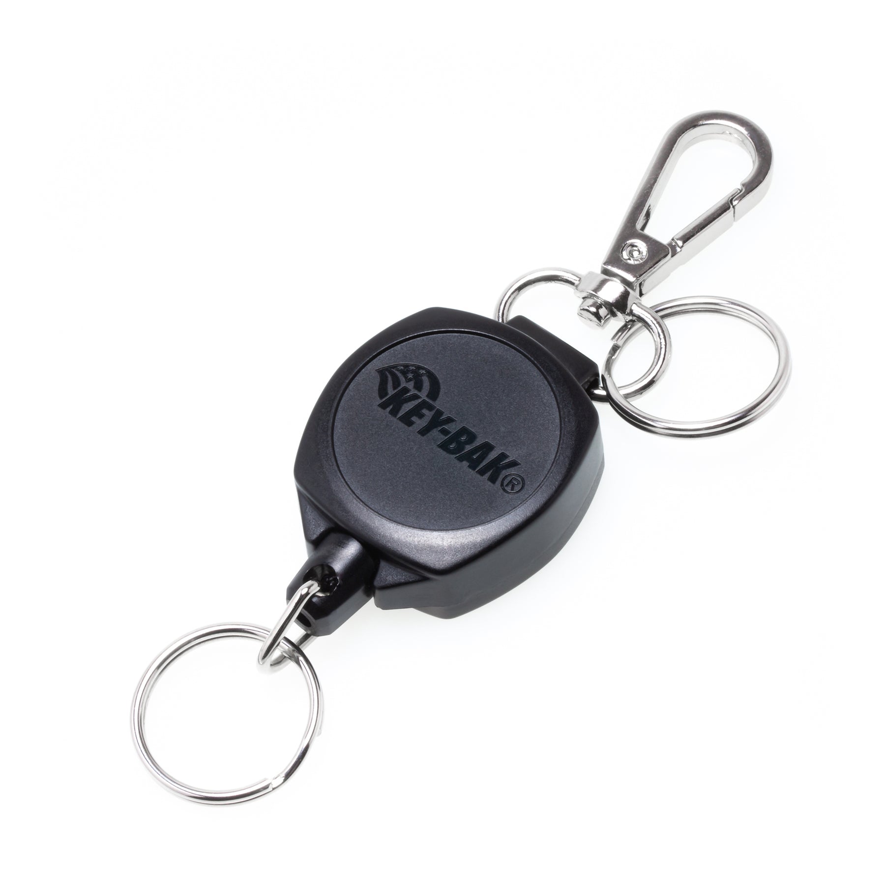 Self Retractable ID Badge Holder Key Reel, Heavy Duty Metal Body