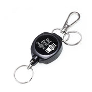SnapBack Retractable Keychain with 24 Inch Cut Resistant Cord, Charm Ring, and Easy to Use Clip