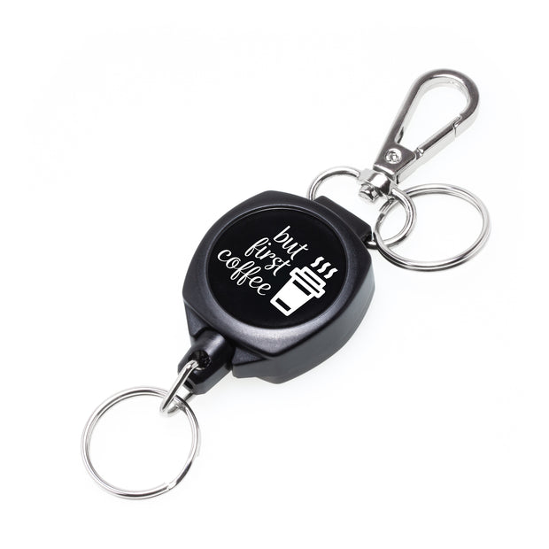 Key-Bak 0308-201 Key Ring with Snap-On Carabiner, Black