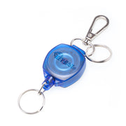 SnapBack Retractable Keychain with 24 Inch Cut Resistant Cord, Charm Ring, and Easy to Use Clip